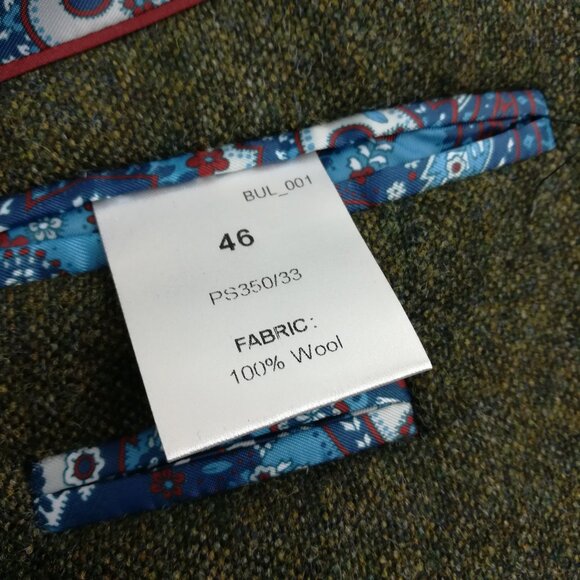 Joseph Turner Yorkshire Gilet Waistcoat Moon Tweed Wool Green Sz 46 - Picture 5 of 10